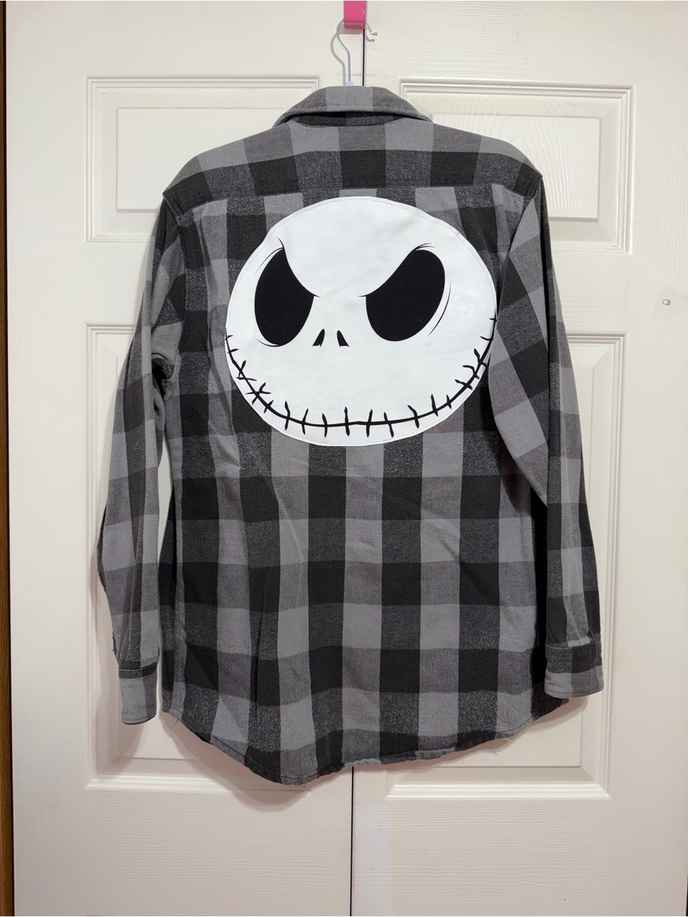 Upcycled Jack Skellington Flannel